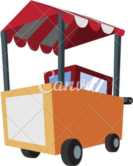 Hot Dog Cart Icon - Car Hot Dog Vector (800x800)