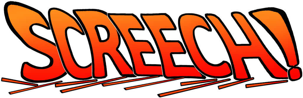 Screech Brake Braking Text Screech Screech - Screech Brakes (1042x340)