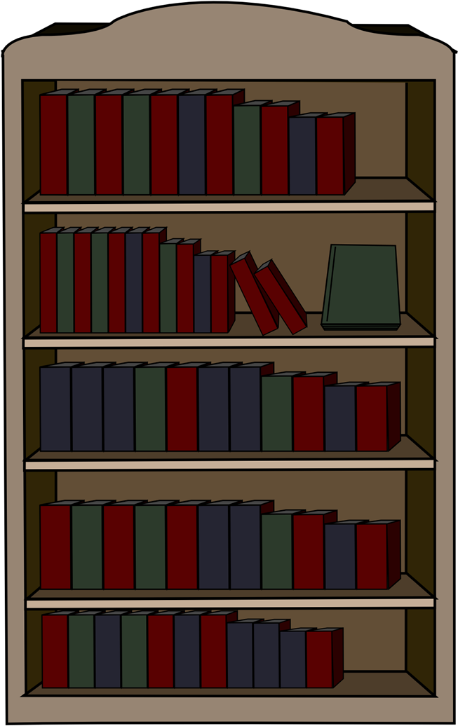 Bookcase Clipart Book Cupboard - Clip Art (800x1158)
