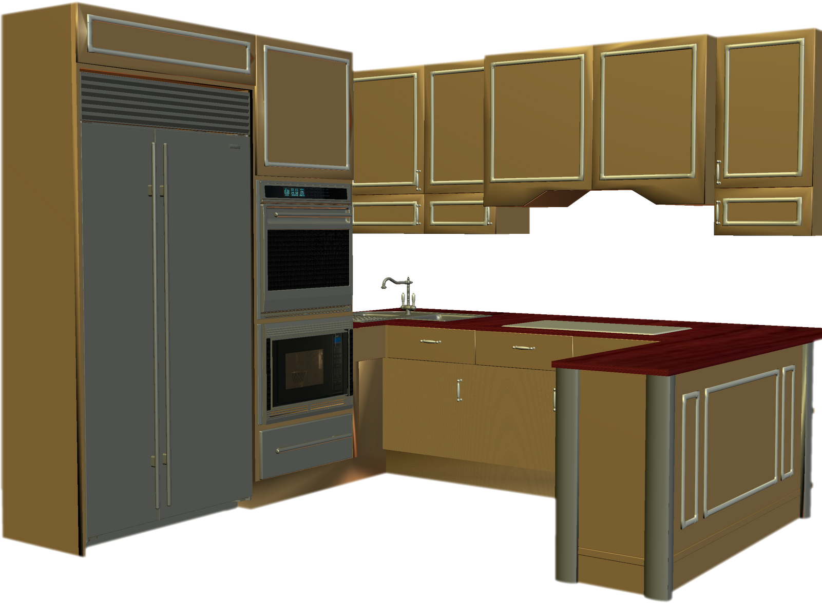 Kitchen Cupboards Clip Art - Countertop Clip Art (1600x1241)