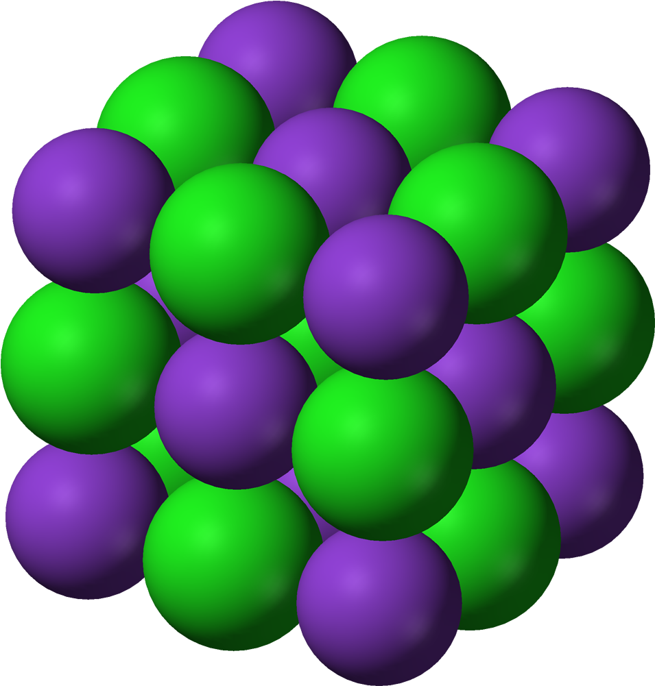Hot Crazy Dating Chart - Potassium Chloride Molecule Model (1054x1100)