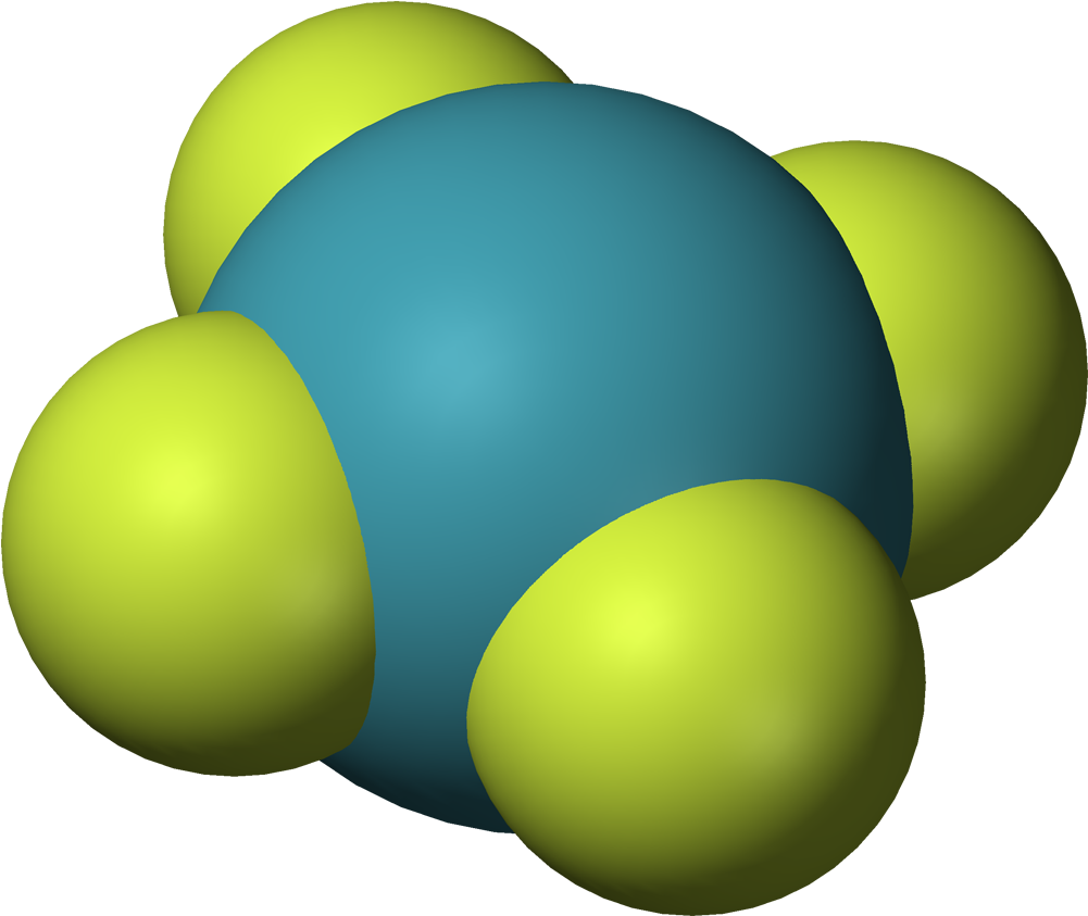 A Model Of Planar Chemical Molecule With A Blue Center - Xenon Molecule (1100x942)