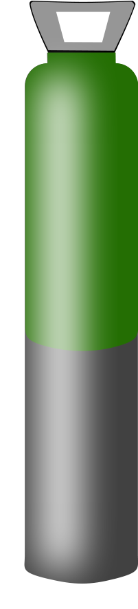 Cylinder Grey And Dark Green - Cylinder Icon Gas (208x900)
