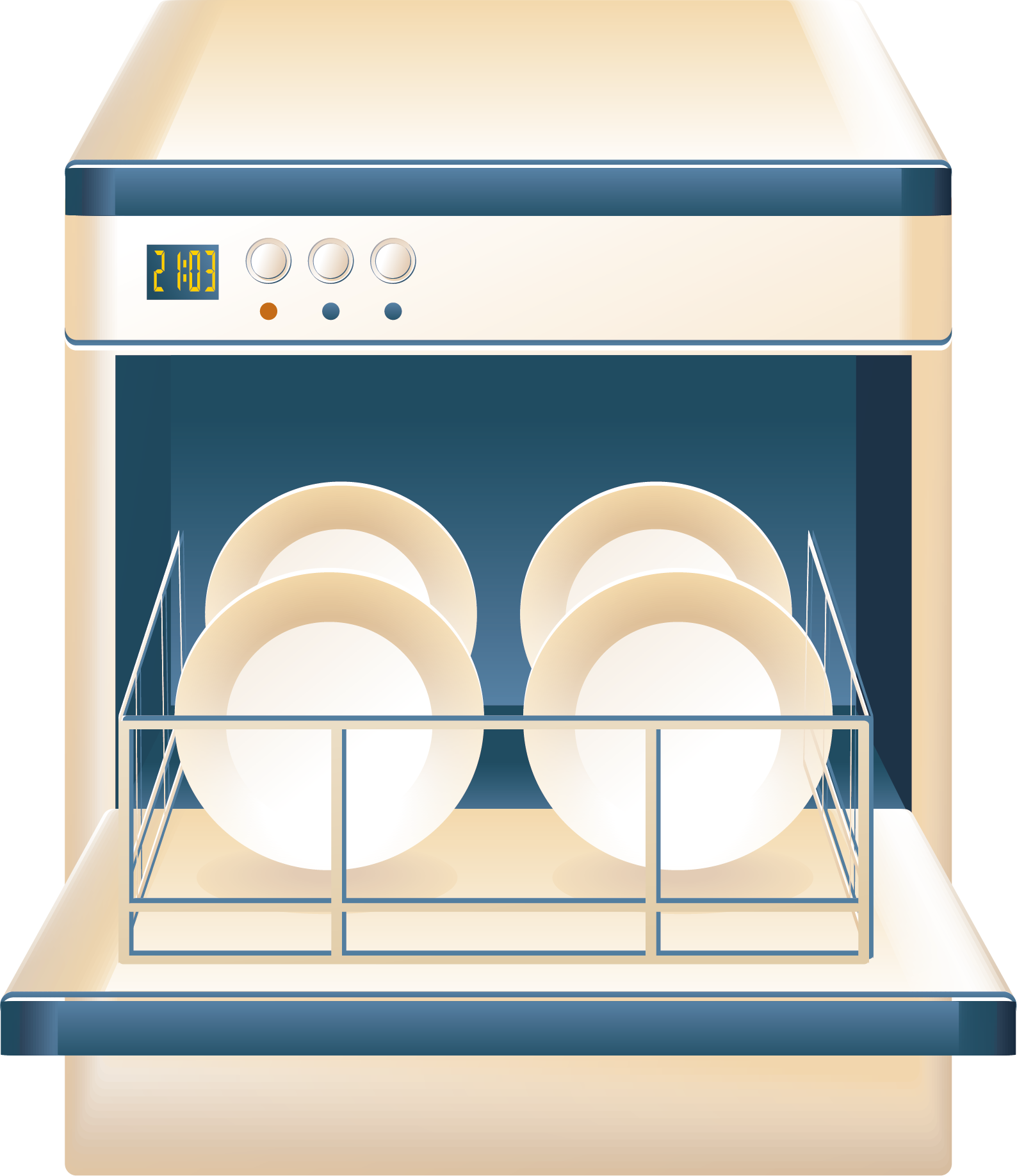 Cupboard Png Vector Element - Dishwasher (1588x1835)