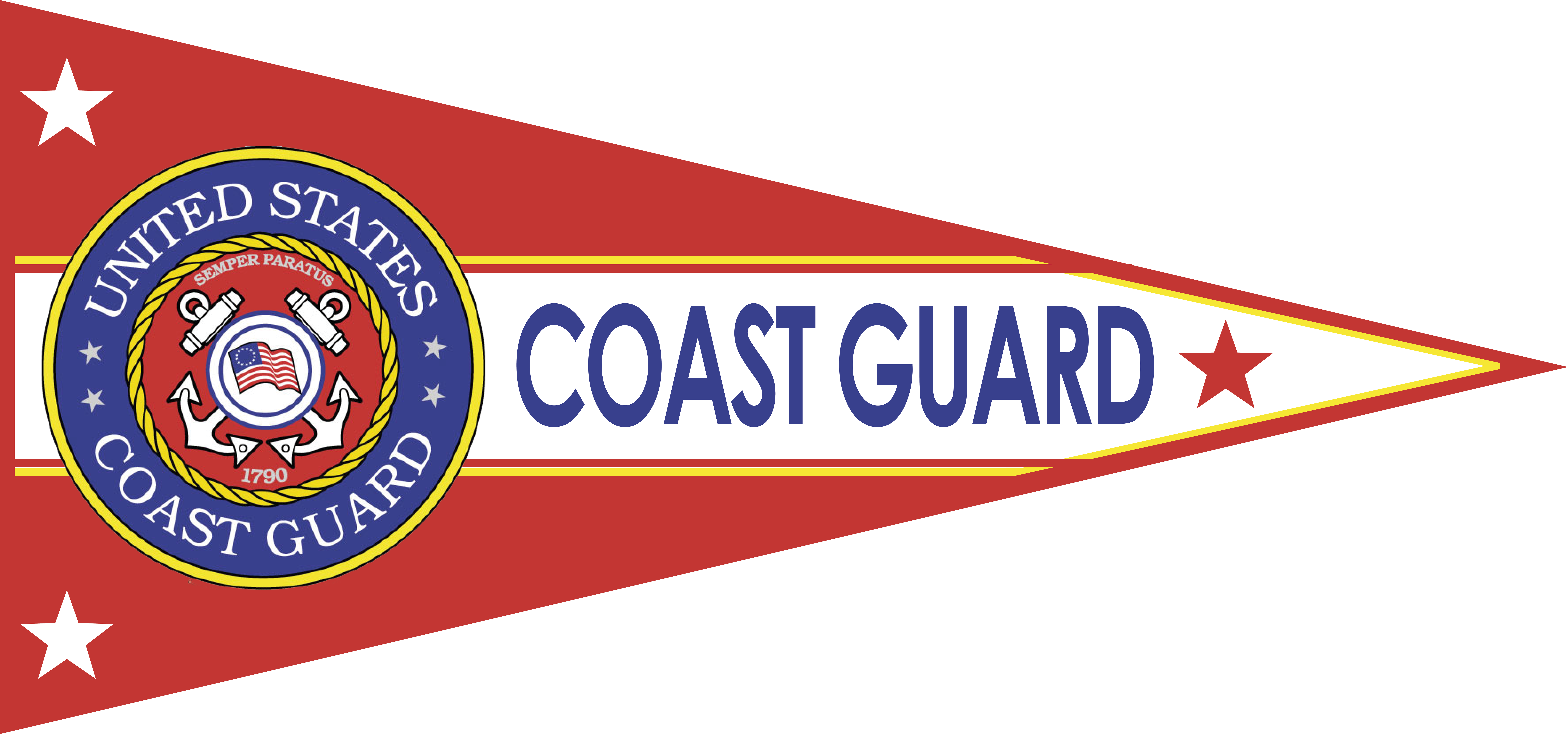 Coast Guard Pennant - Coast Guard Pennant (10000x4681)