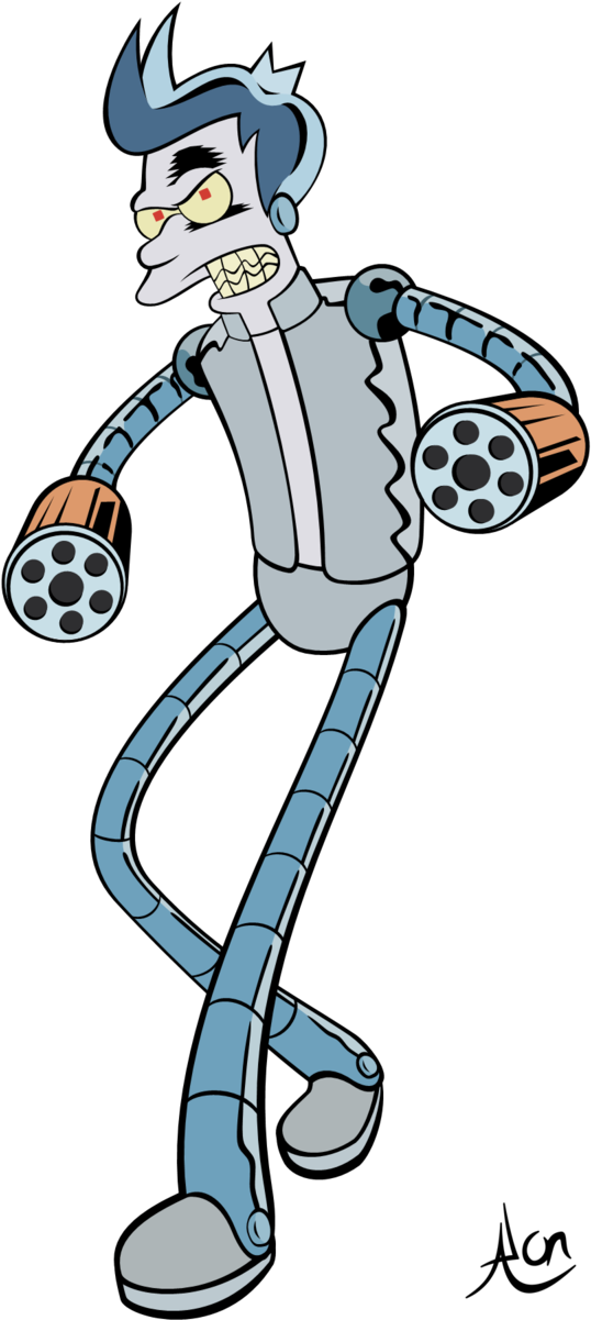 Blue Robot Fry By Alanquest On Deviantart Futurama - Robot Fry (600x1250)