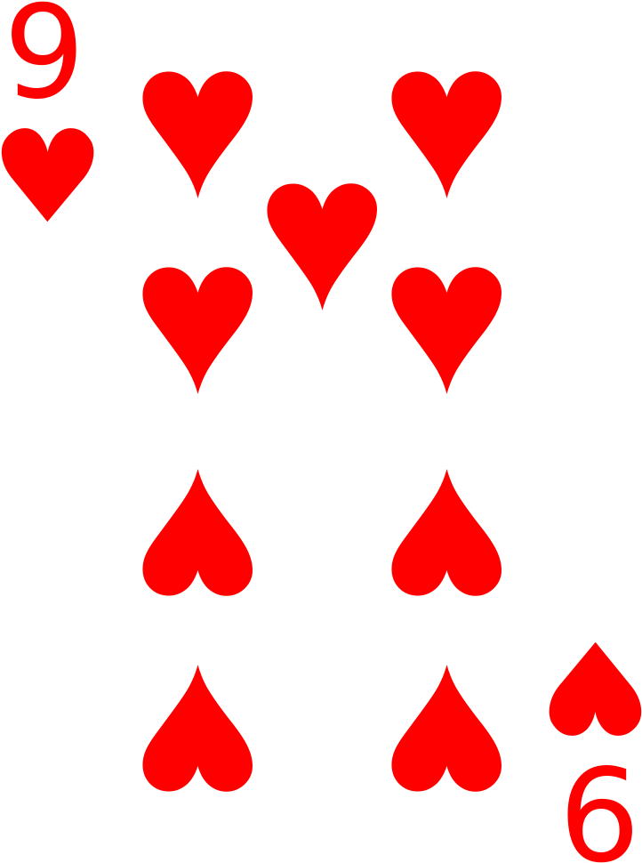 Cards 9 Heart - 9 Of Diamonds Card (747x1046)