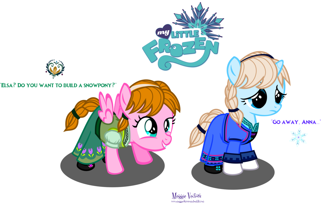 Filly Princess Anna And Filly Queen Elsa By Meganlovesangrybirds - Anna And Elsa Mlp (1122x712)