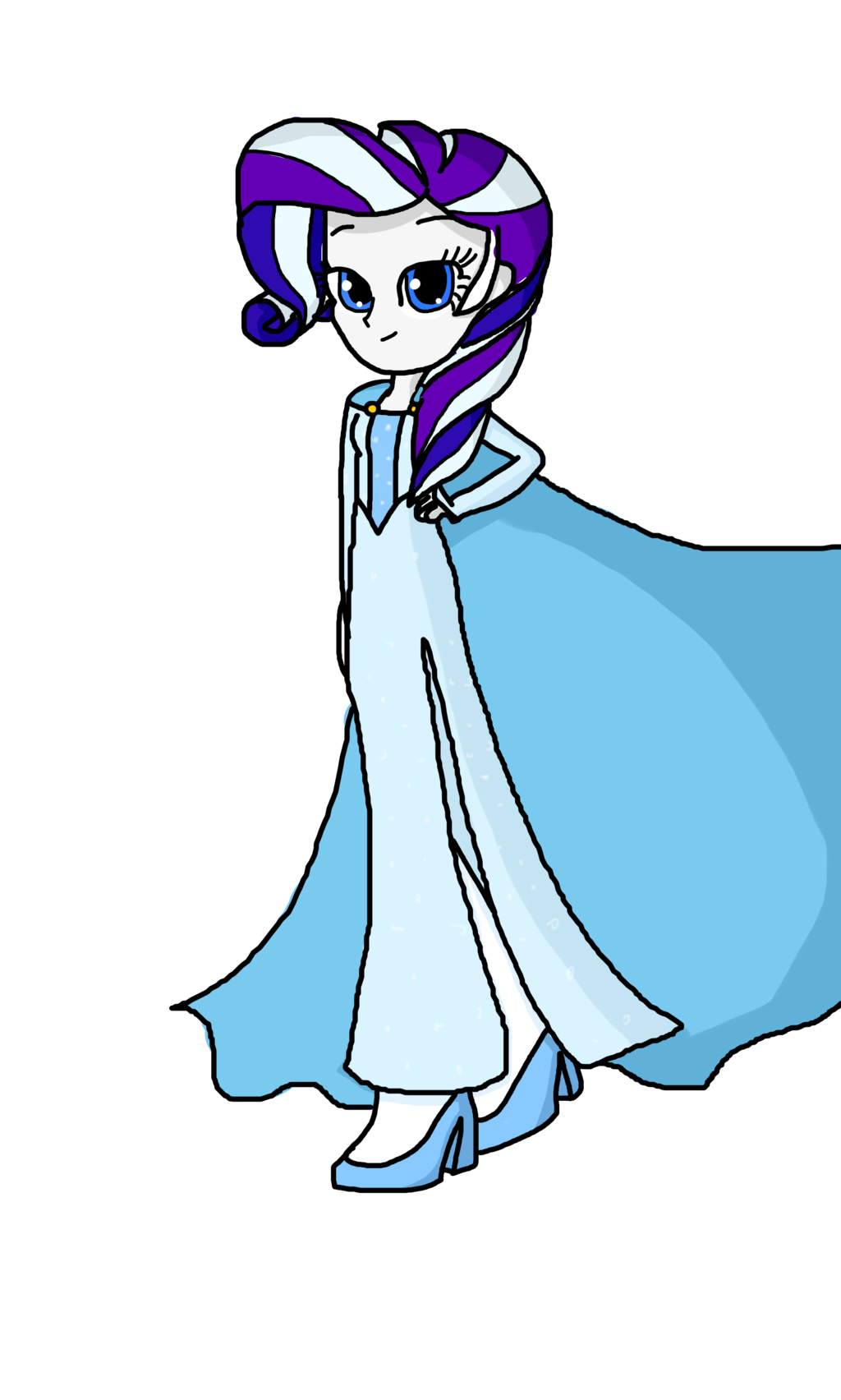 Rarity En Frozen By Xiorama Rarity En Frozen By Xiorama - Cartoon (1024x1704)