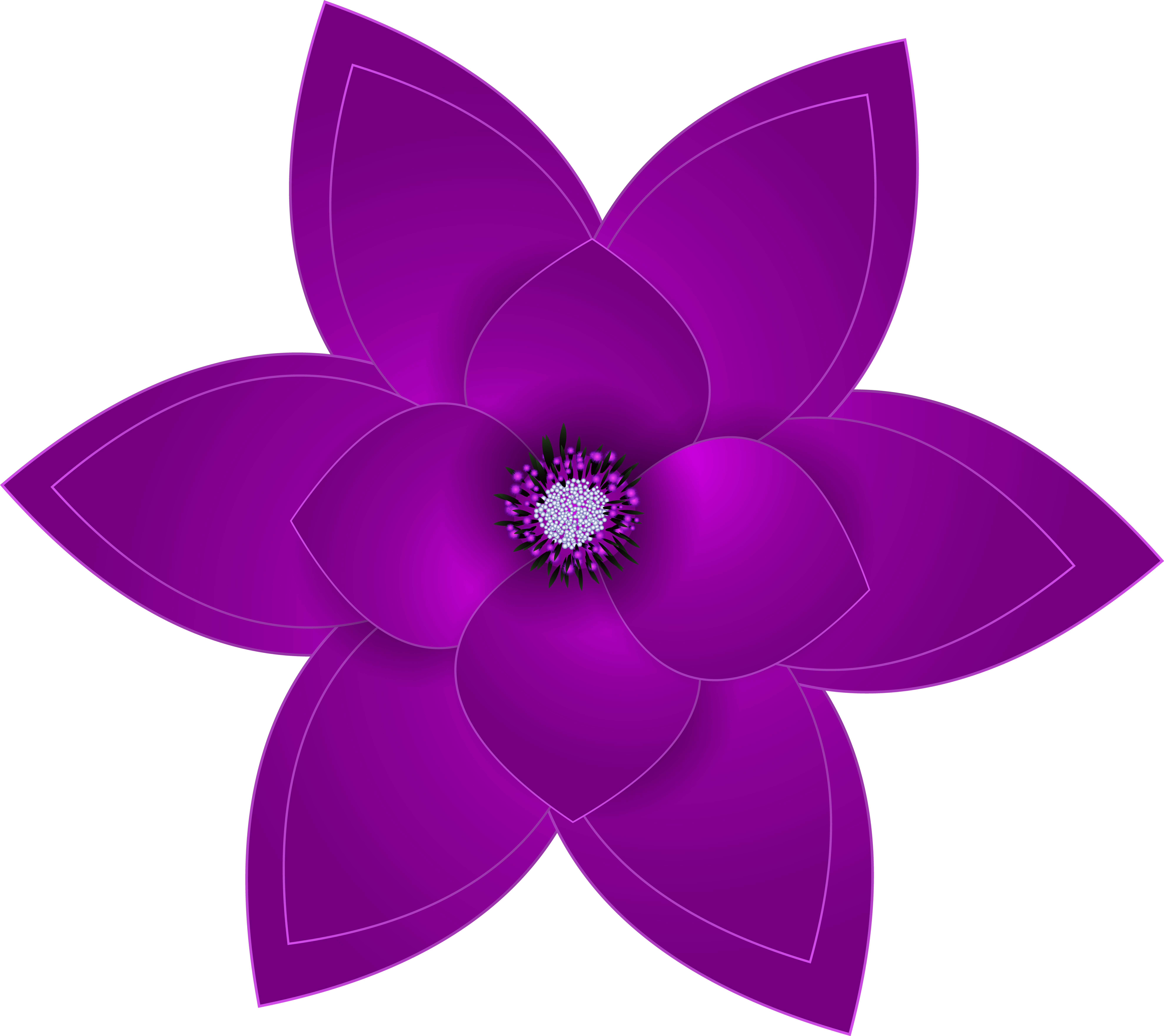 0, - Draw A Purple Flower (8000x7122)