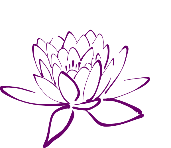 Lotus Flower Black And White (600x518)