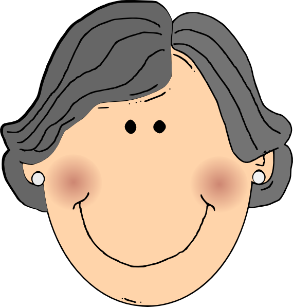 Happy Grandma Clip Art At Clker Com Vector Clip Art - Clip Art (570x597)