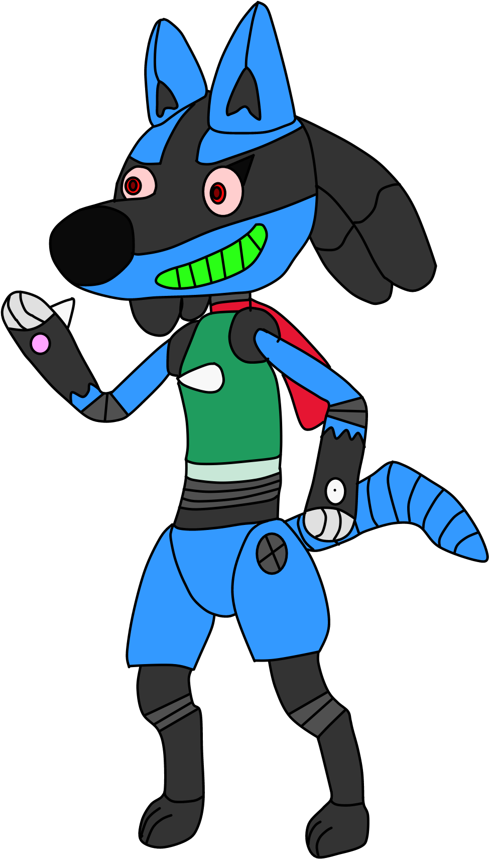 Maye The Robot Lucario By Derpmaster28 - Cartoon (1024x1762)