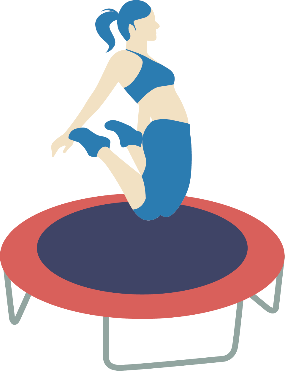 Euclidean Vector Jumping Clip Art - Cartoon Jumping On Trampoline Clipart (960x1251)