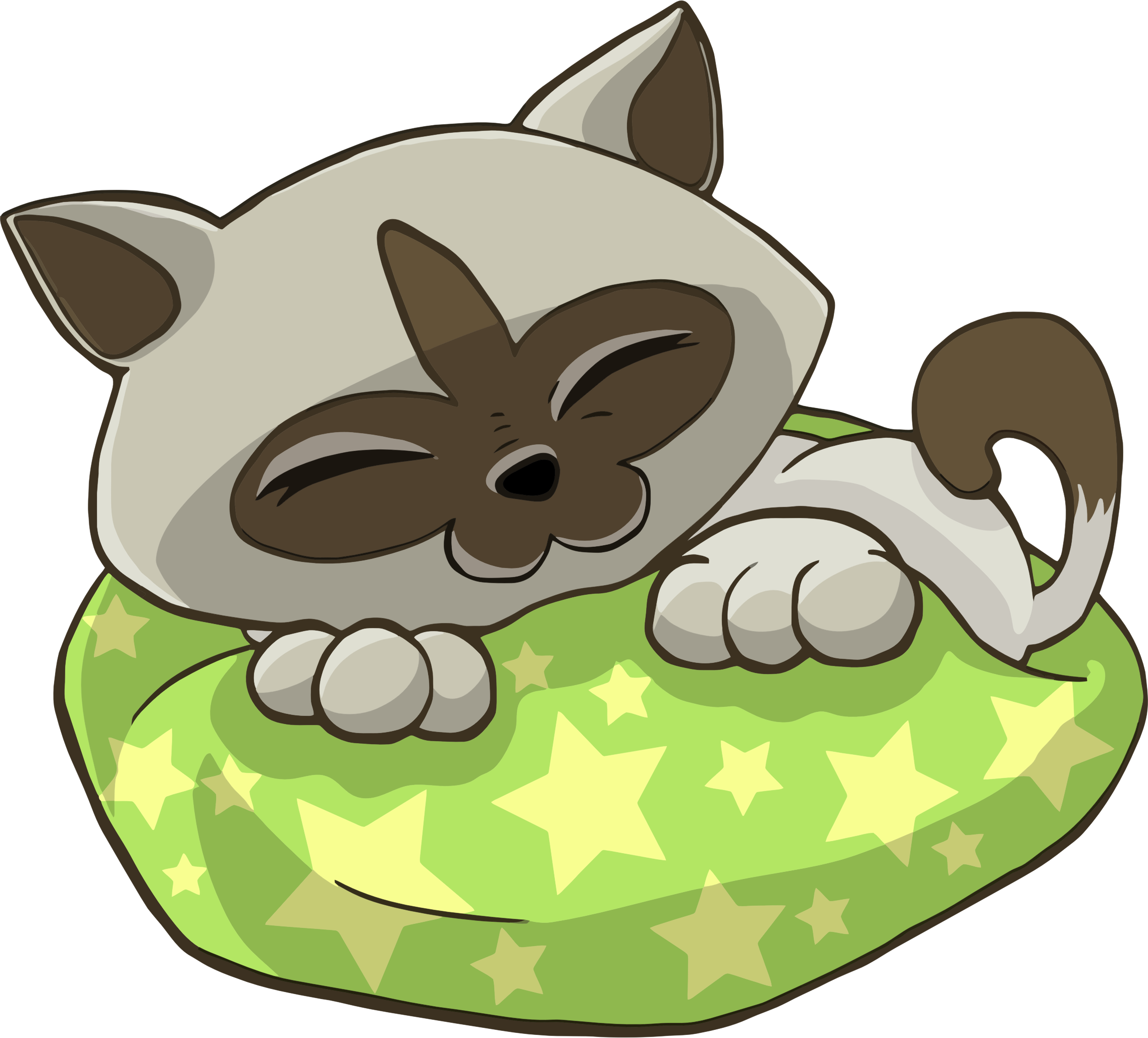 Clipart - Sleeping On Pillow Art (2274x2056)