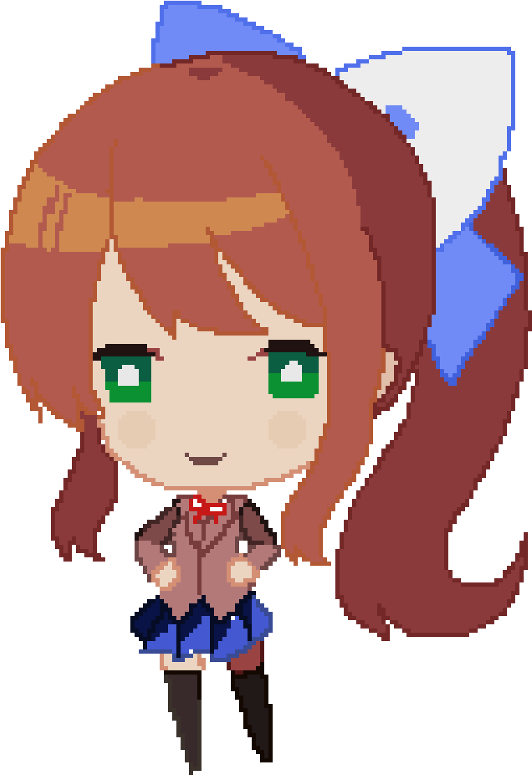 Monika Sprite - Doki Doki Literature Club Memes (1200x1200)