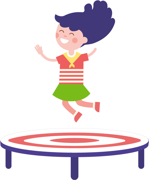 Le Plus Répandu Est Le Trampoline Rond, Car Il Est - Girl (600x721)
