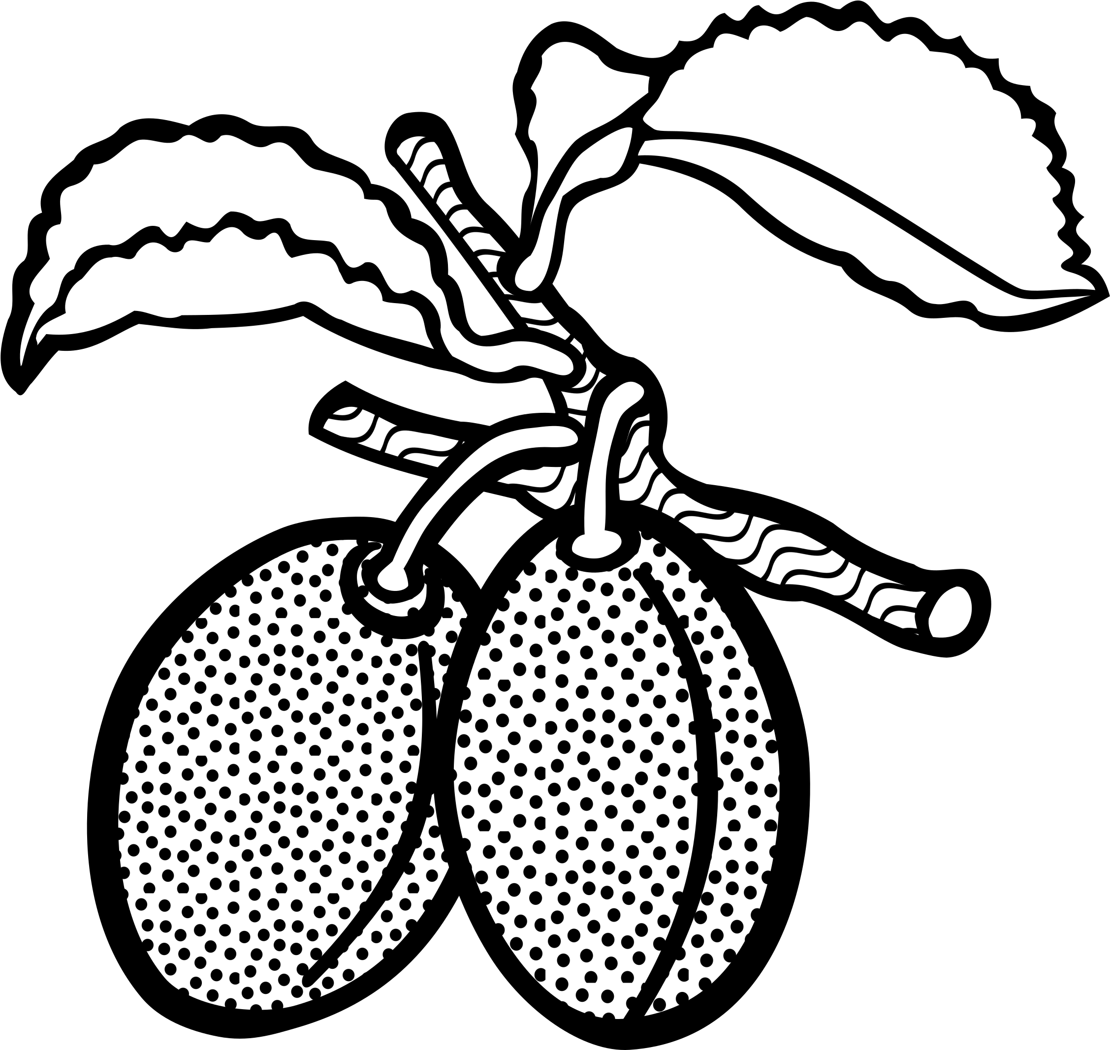 Big Image - Plum Clipart Black And White (2400x2323)