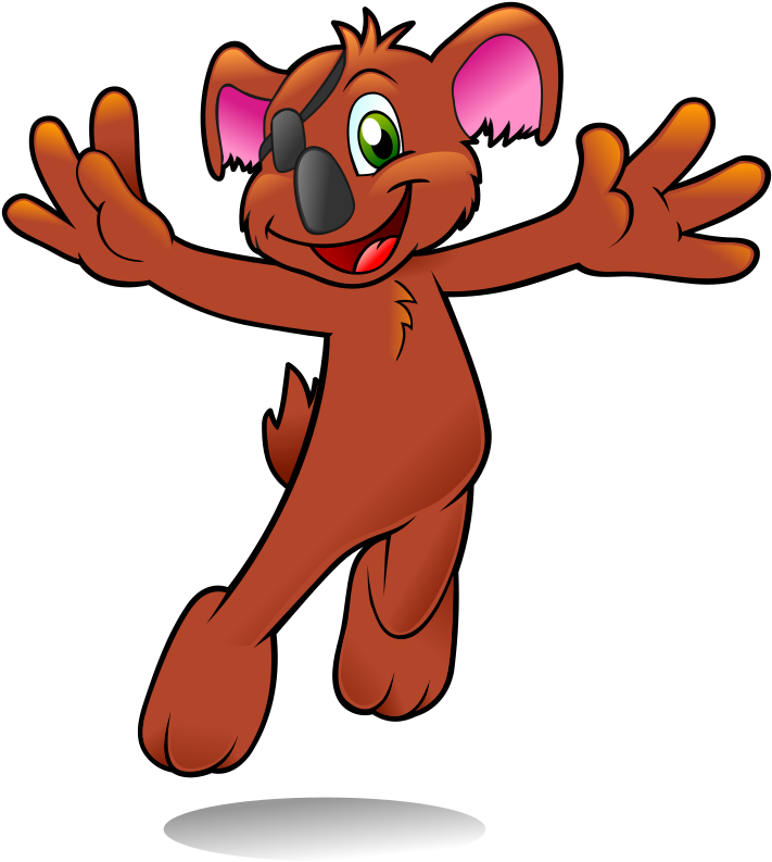 Koala Clipart Happy - Clipart Borgne (718x800)