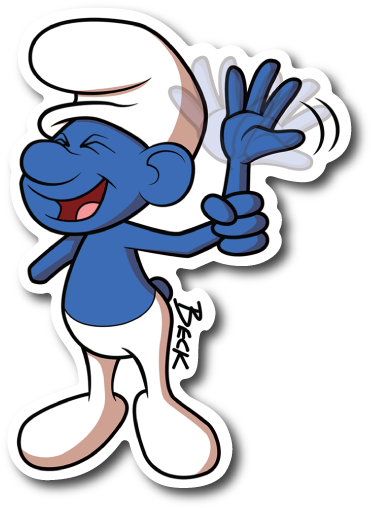 Red Handy Cartoon Sticker - Sticker (600x600)