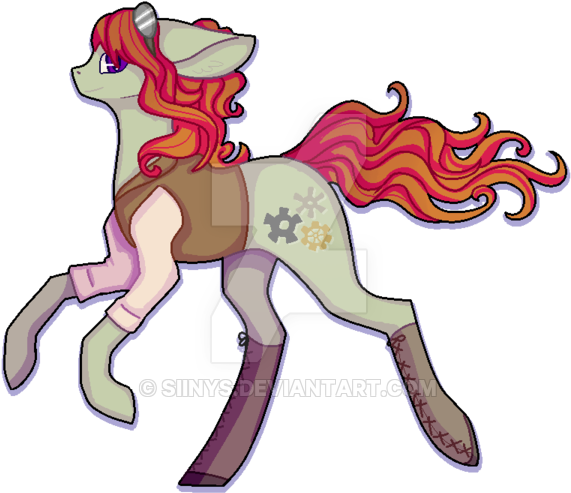 Steampunk Pony Adoptable /sold/ By Siinys - Illustration (600x549)