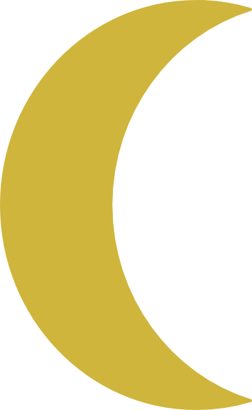 Gold Moon Clipart Png (366x595)
