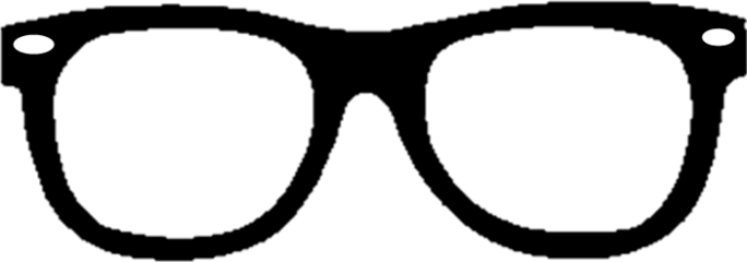 Glasses Black Tumblr Sticker Freetoedit - Lentes De Dolls Png (684x240)