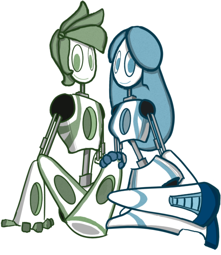 Robot Couple - Request - Robot Couple Drawing (894x894)