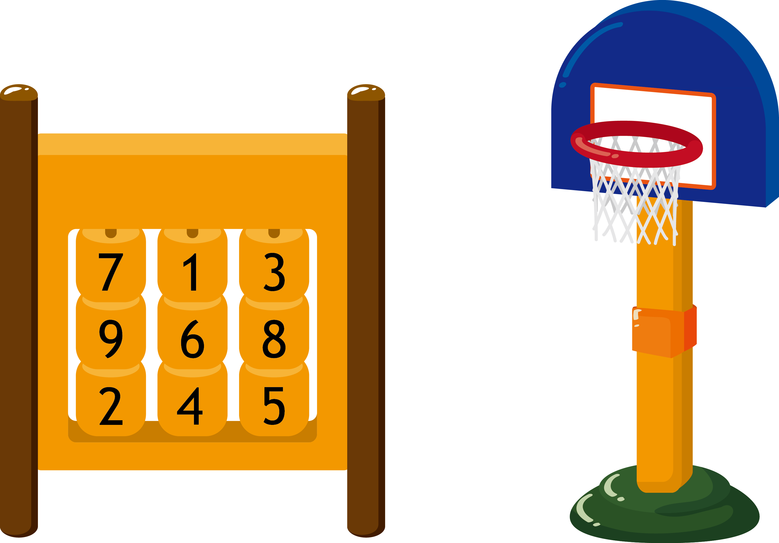 Basketball Hoop Game Cartoon Basketball - Cartoon Park (3040x2119)