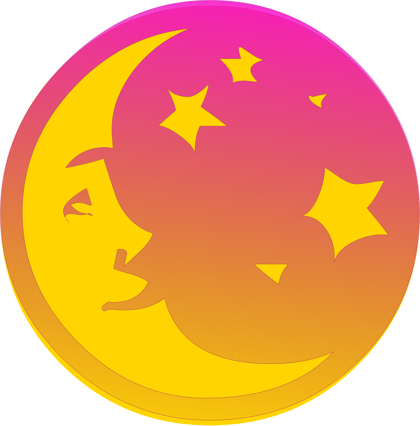 Moon Face And Stars - Cafepress Crescent Moon Iphone 7 Tough Case (1788x1811)
