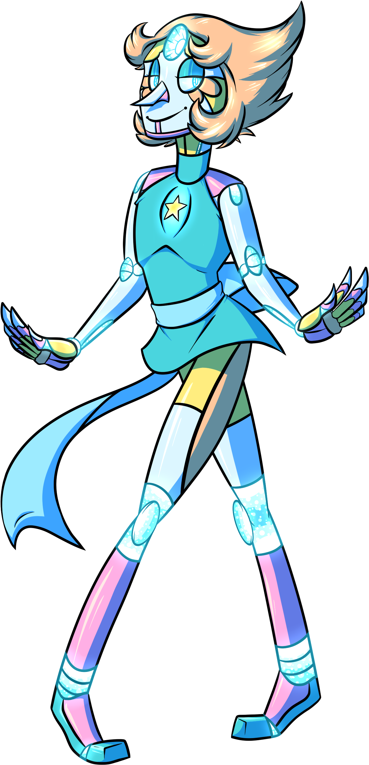 Rsr Robot Pearl By Starshine-robotics - Steven Universe Robot Pearl (1582x2808)