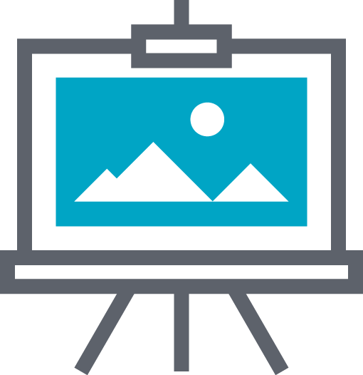 Powerpoint Painting On Easel - Painting (510x526)