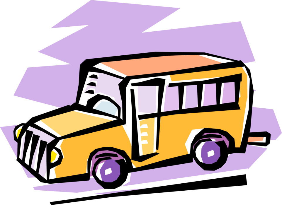 Vector Illustration Of Schoolbus Or School Bus Used - Vector Illustration Of Schoolbus Or School Bus Used (962x700)