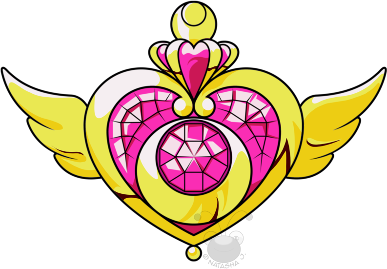 Crisis Moon Brooch By Fireflea-san - Sailor Moon (800x667)