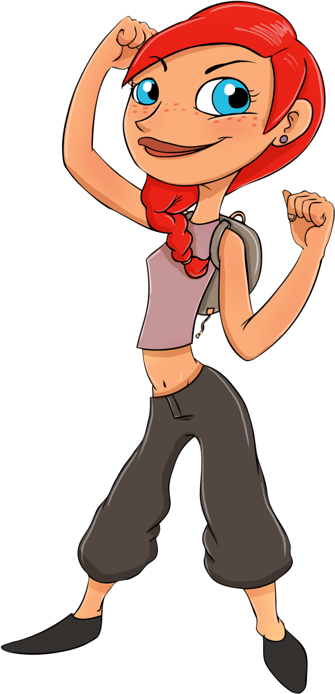 2d Red Head Girl By Kennedyf - 2d Red Head Girl By Kennedyf (900x1533)