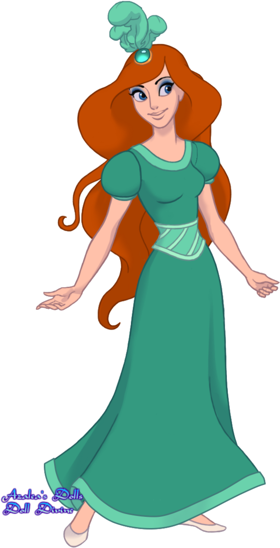 Little Red-haired Girl In Arabian Princess Maker By - Cartoon (700x1141)