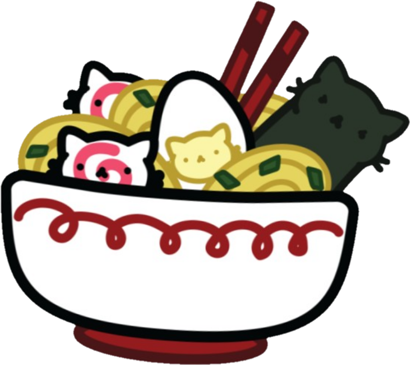 Neko Ramen Yum Cute Sweet Kittylove Kitty Food Kitten - Cute Cat Art Ramen (883x815)