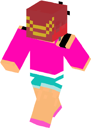 Minecraft Skin Girls With Pink Hair Hd (317x456)