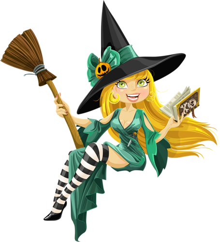 Halloween Clipart, Halloween 2, Clip Art, Witches, - Witch (455x500)