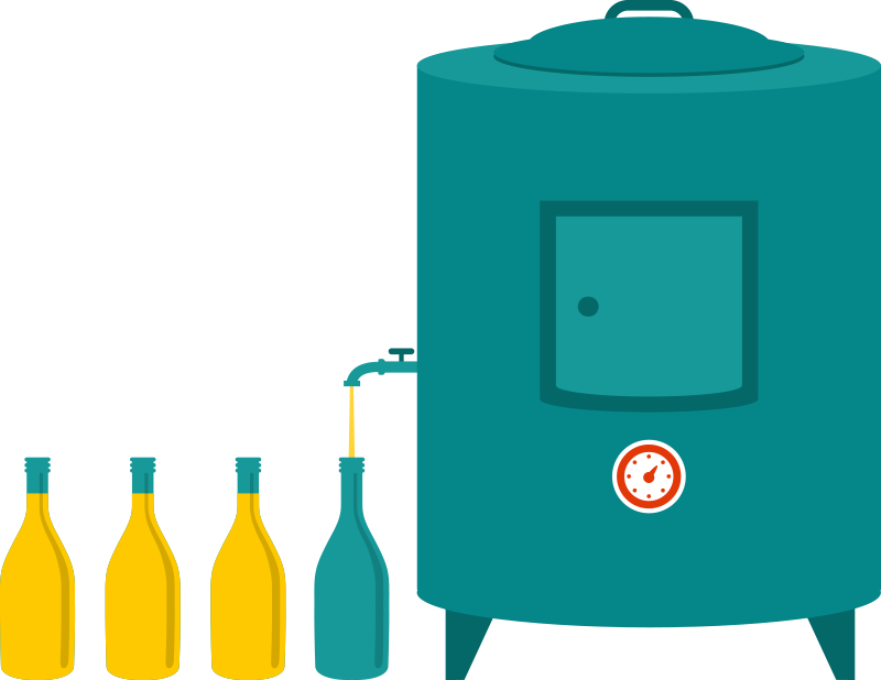 Juice Bucket Fruit Drink Orange - Drawing (800x618)