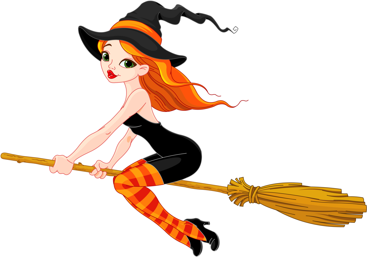 Vector Clipart, Related With Icons - Witches Broom Flying (1280x900)