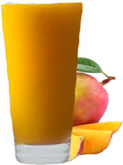 Orange Juice Picture - Mango Juice Glass Png (444x610)