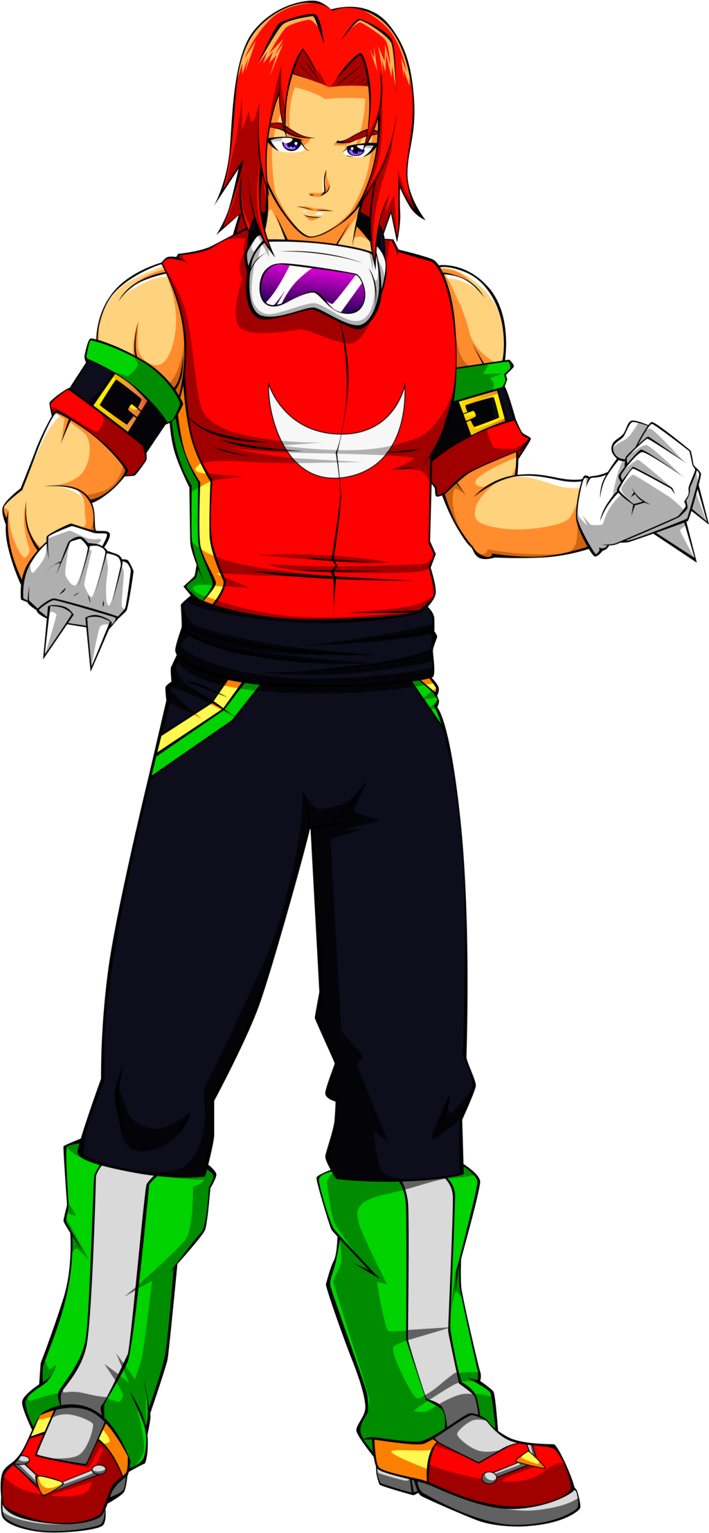 Knuckles Gijinka By R-legend - Knuckles The Echidna Gijinka (1024x2213)