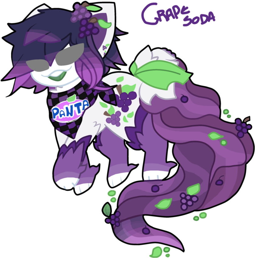 Grape Soda By Mask-archive - Cartoon (879x908)