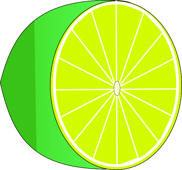 Lime Lemon Clip Art - Frutas De Color Verde Animadas (640x596)