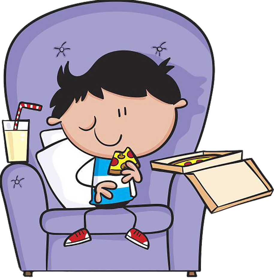 Pizza Box Eating Clip Art - Pizza Box Eating Clip Art (914x933)