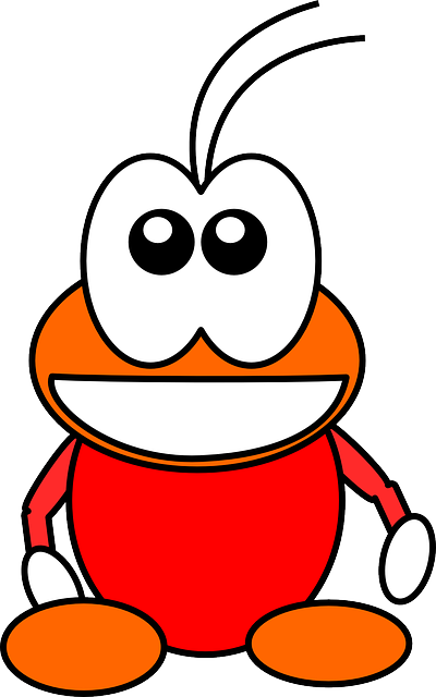 Creature, Cartoon, Comic, Happy, Laughing, Figure, - Stink Bug Clip Art (400x640)