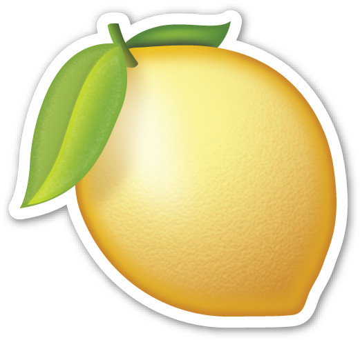 Lemon - Lemon Emoji Sticker (532x499)