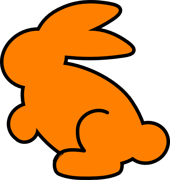 Holland Lop Baby Bunny - Orange Rabbit Clipart (564x599)