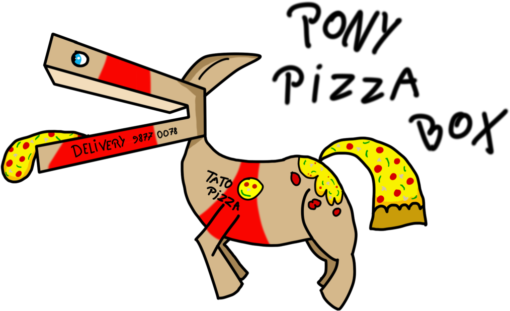 Pony Pizza Box By Nachoywea - Pizza Pony (1191x670)
